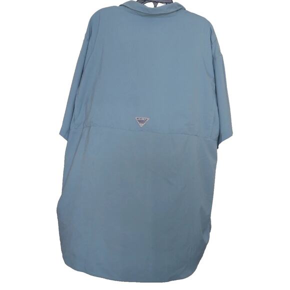 Columbia PFG Tamiami Shirt Mens 3XL Blue Gray Short Sleeve - Picture 2 of 6